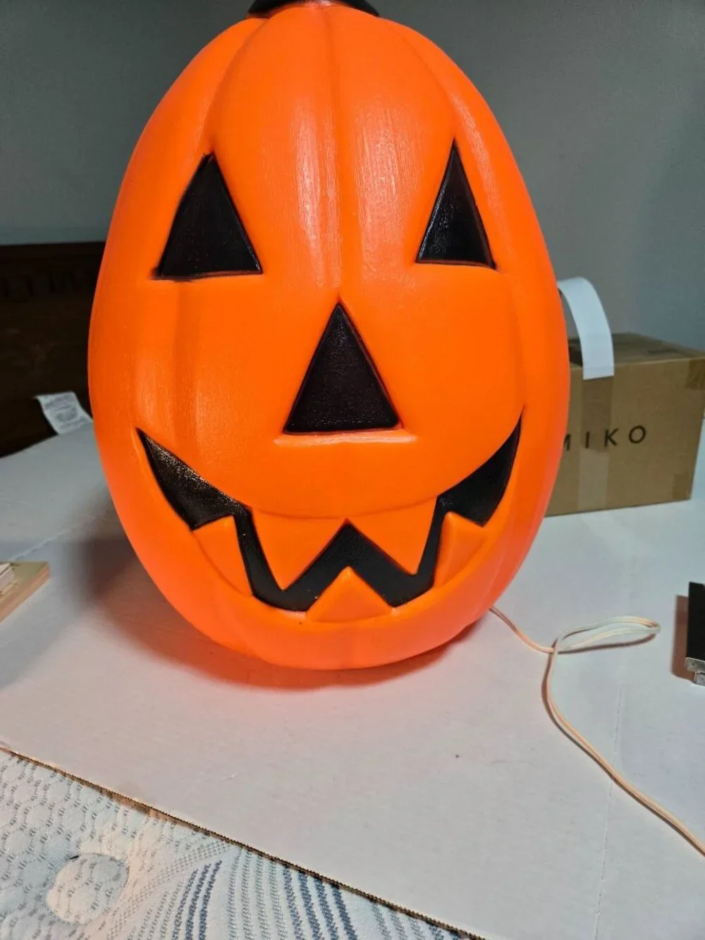 Vintage Halloween Pumpkin Blow Mold 21 Inches